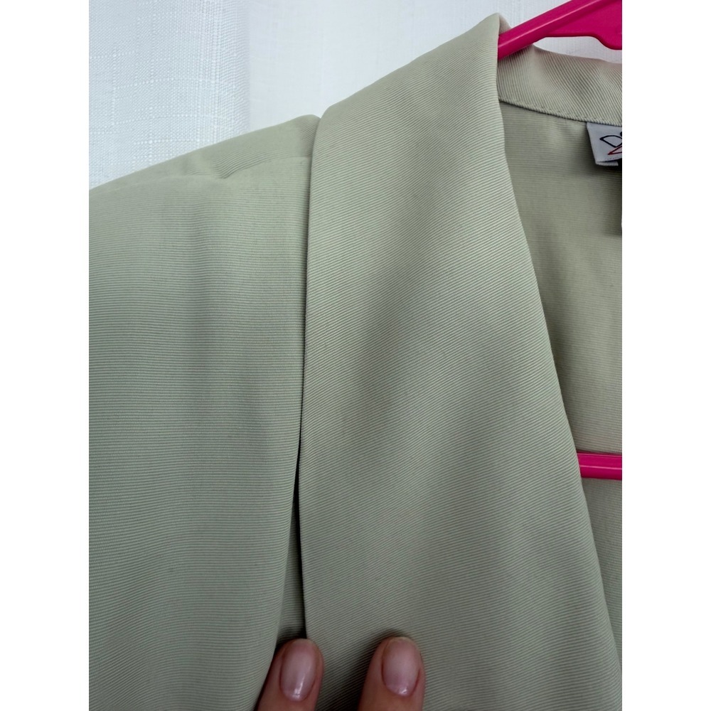 Vintage Dani Michaels Sage Green Pant Suit Set Size 12 90s Blazer Old Money - Picture 5 of 8
